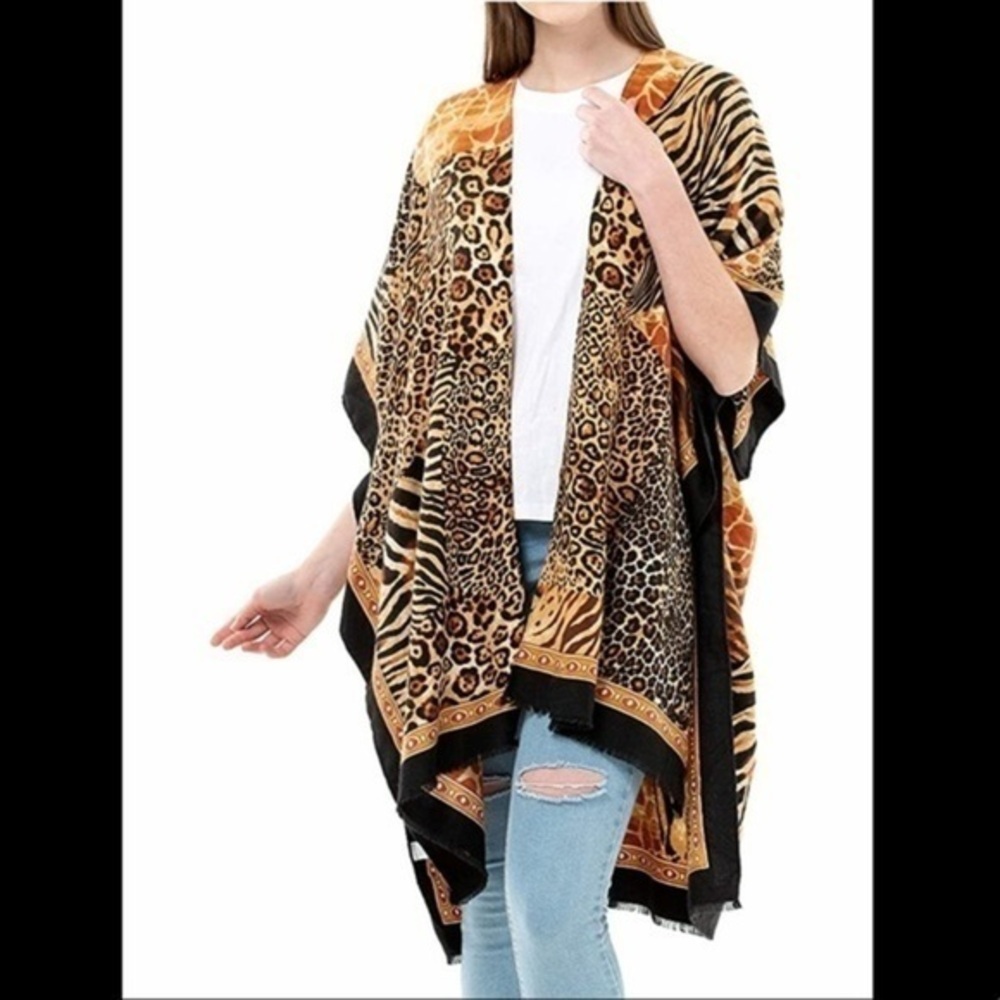 Animal Print Shawl with Armholes BRAND NEW